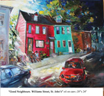 Good Neighbours, Williams Street, Oil on Canvas